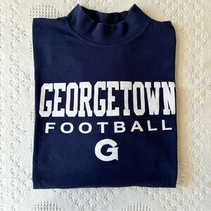 Vintage Georgetown Football Shirt Tee Mens XL Navy Hoyas Russell Athletic GU Vtg